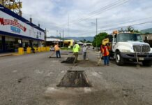 Avanza programa de bacheo en calles de la Capital